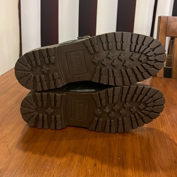 Polo Ralph Lauren Ranger moc toe monc strap boots new navy blue Mens Size 10.5 - Picture 13 of 16